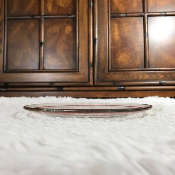 NWOT Set of 6 Vintage Coca-Cola Red Ring Coca-Cola Glass Plates - Picture 10 of 11